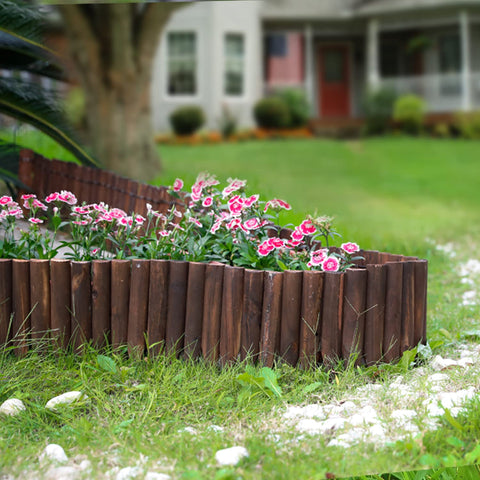 Worth Garden tree-border fence outlines a clean edge around a tree.