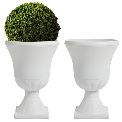 Worth Garden urn planter 22-inch front view for porch decor.