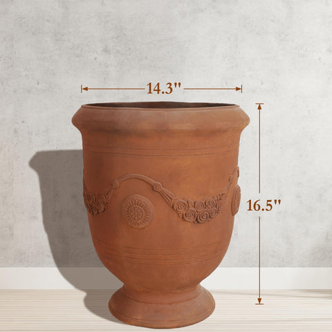 Worth Garden Urn Planter indoor-outdoor versatility suits year-round decor.