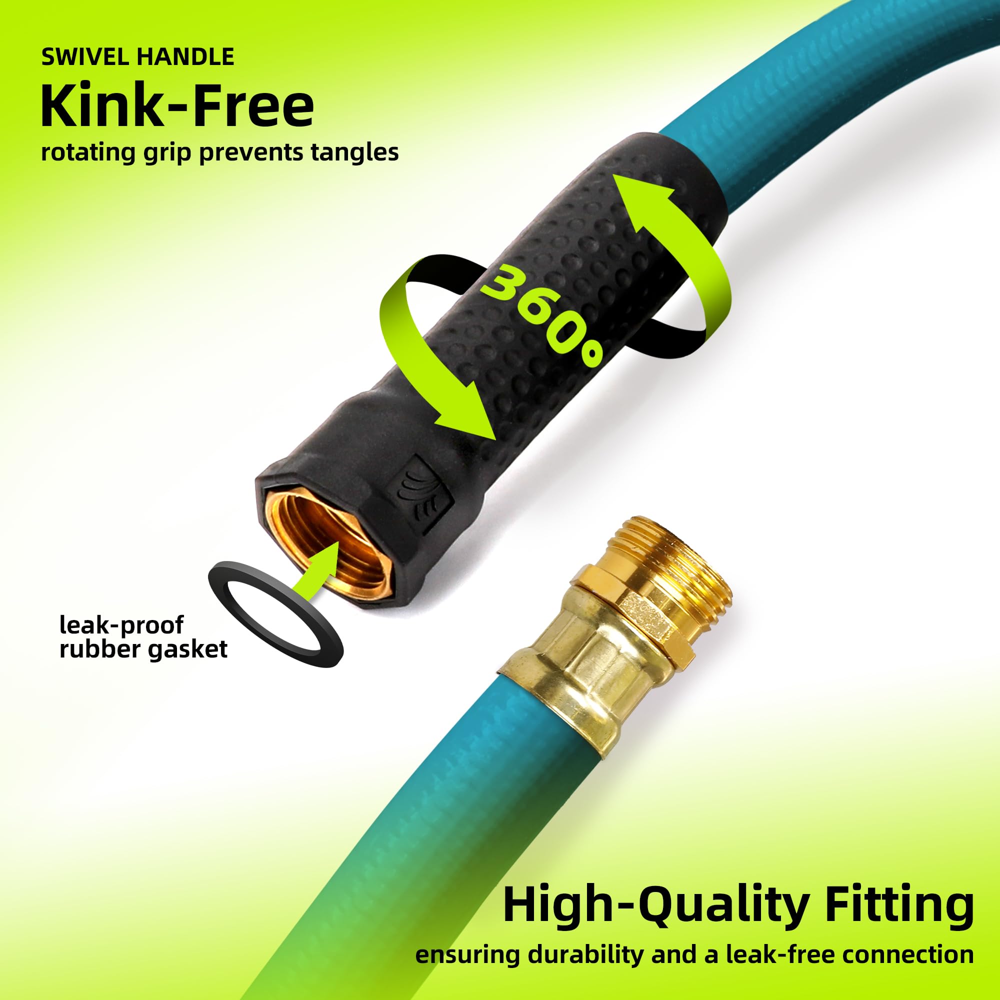 Worth Leader anti-kink technology keeps water flow steady during long watering sessions.