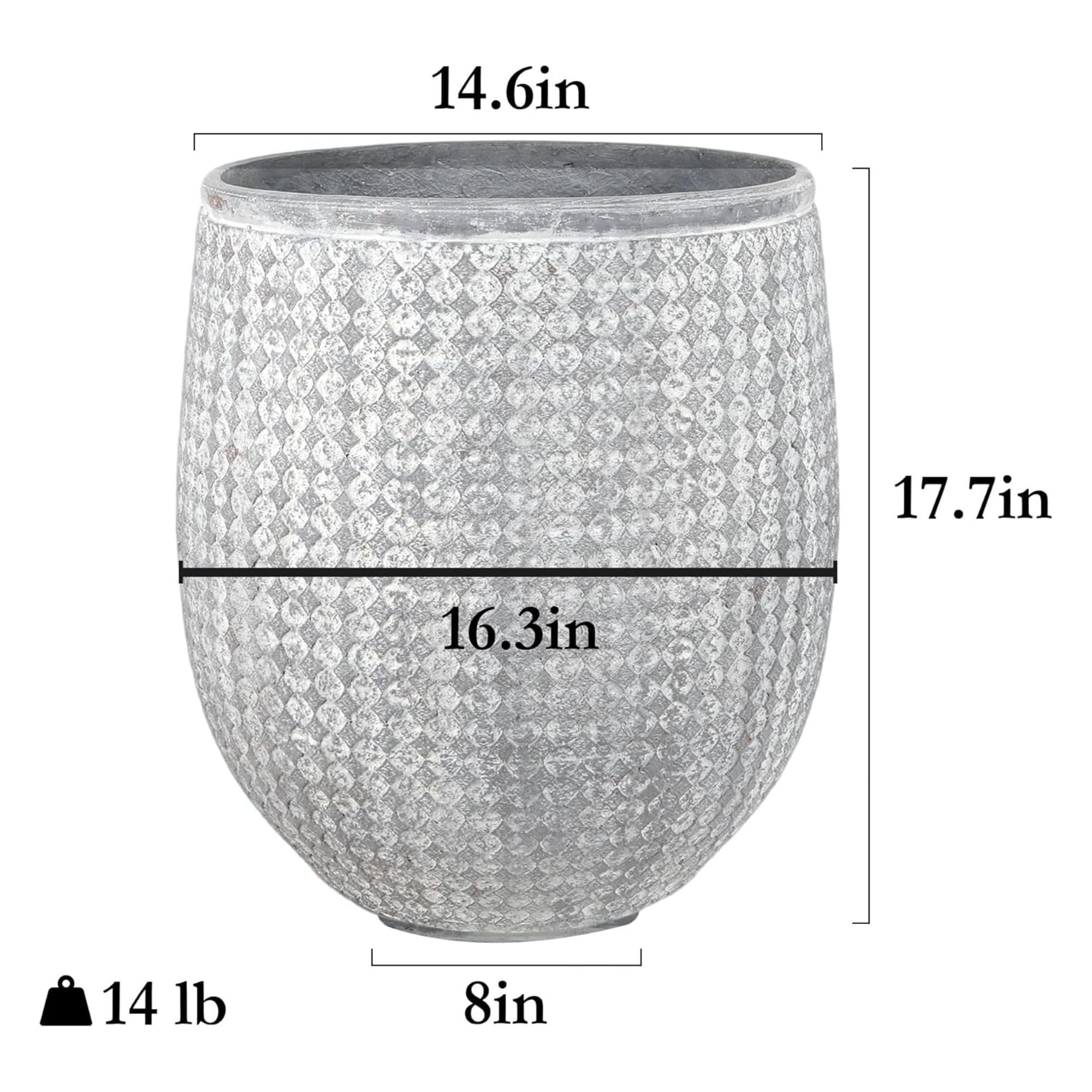 Worth lightweight concrete planter featuring MgO for easy repositioning indoors or on patios