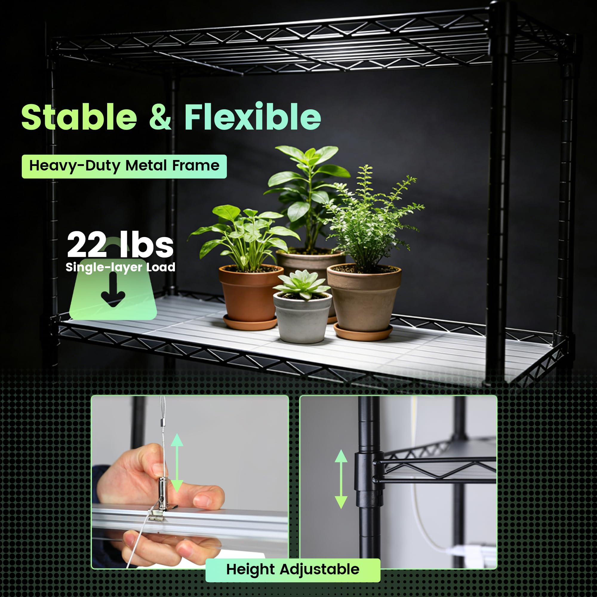 Worth Mini Greenhouse caster wheels for easy mobility