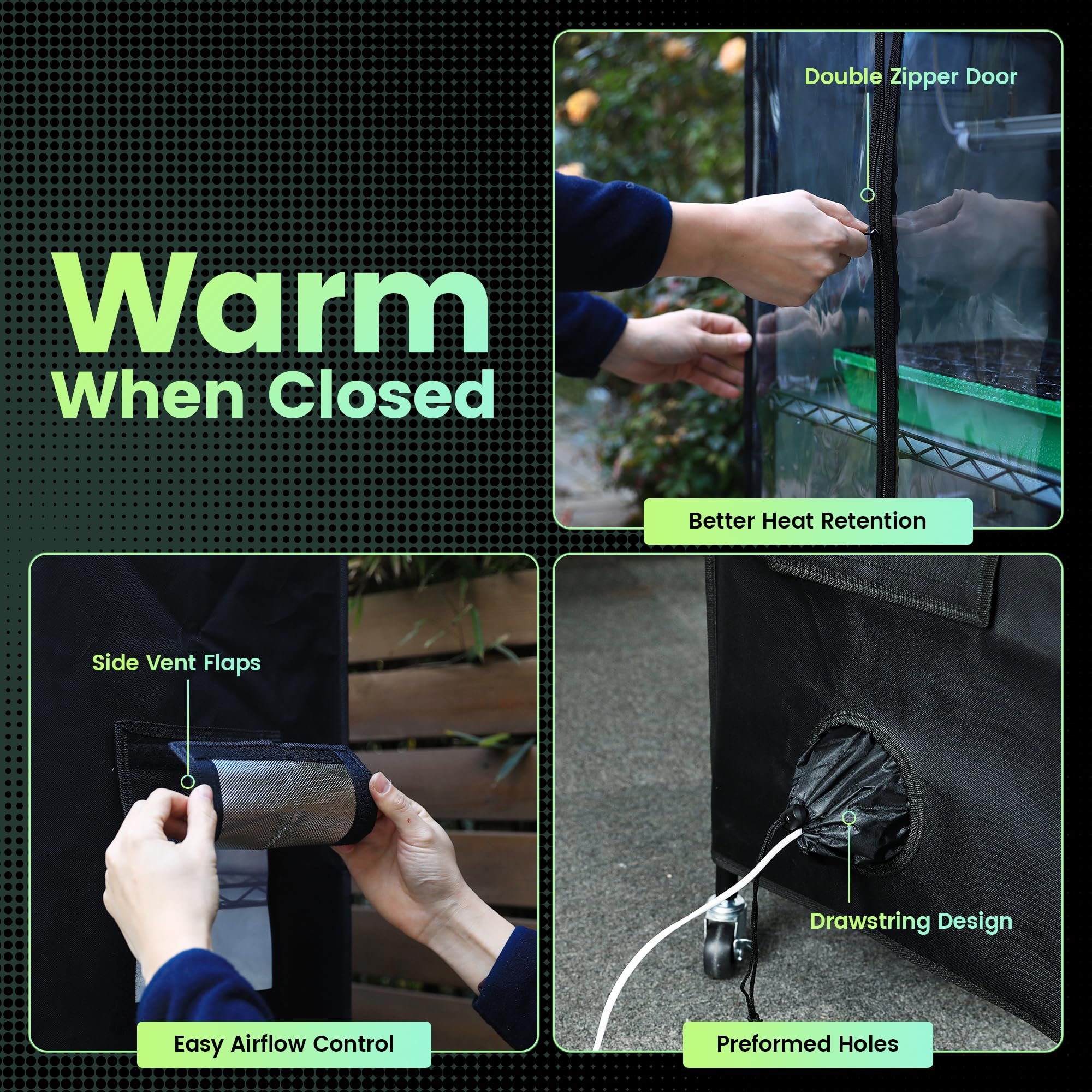 Worth Mini Greenhouse heavy-duty metal frame provides sturdy support