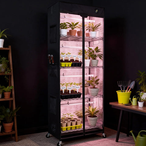 Worth Mini Greenhouse leveling feet for stable placement