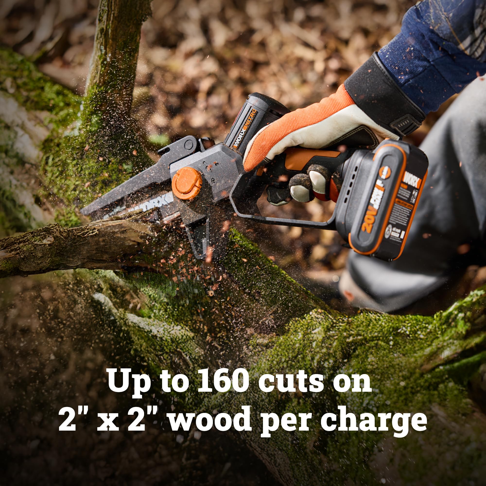 WORX pruning saw compact ergonomic handle aids comfortable use