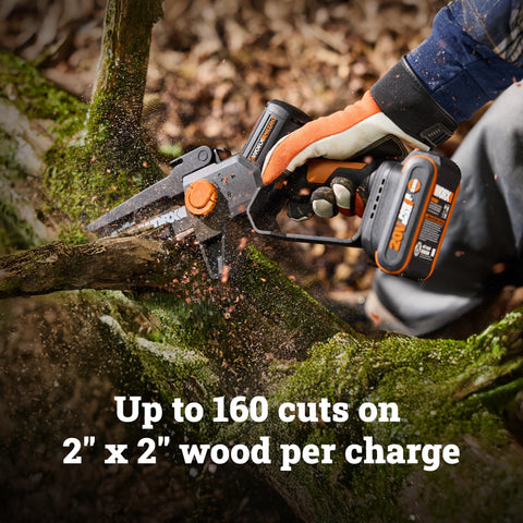 WORX pruning saw compact ergonomic handle aids comfortable use