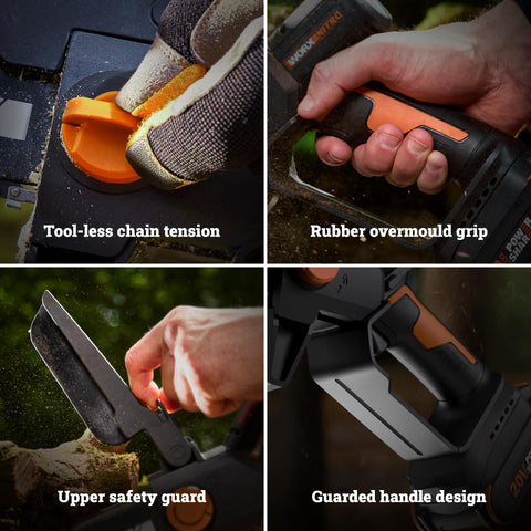 WORX extension pole attachment offers reach up to 9 ft