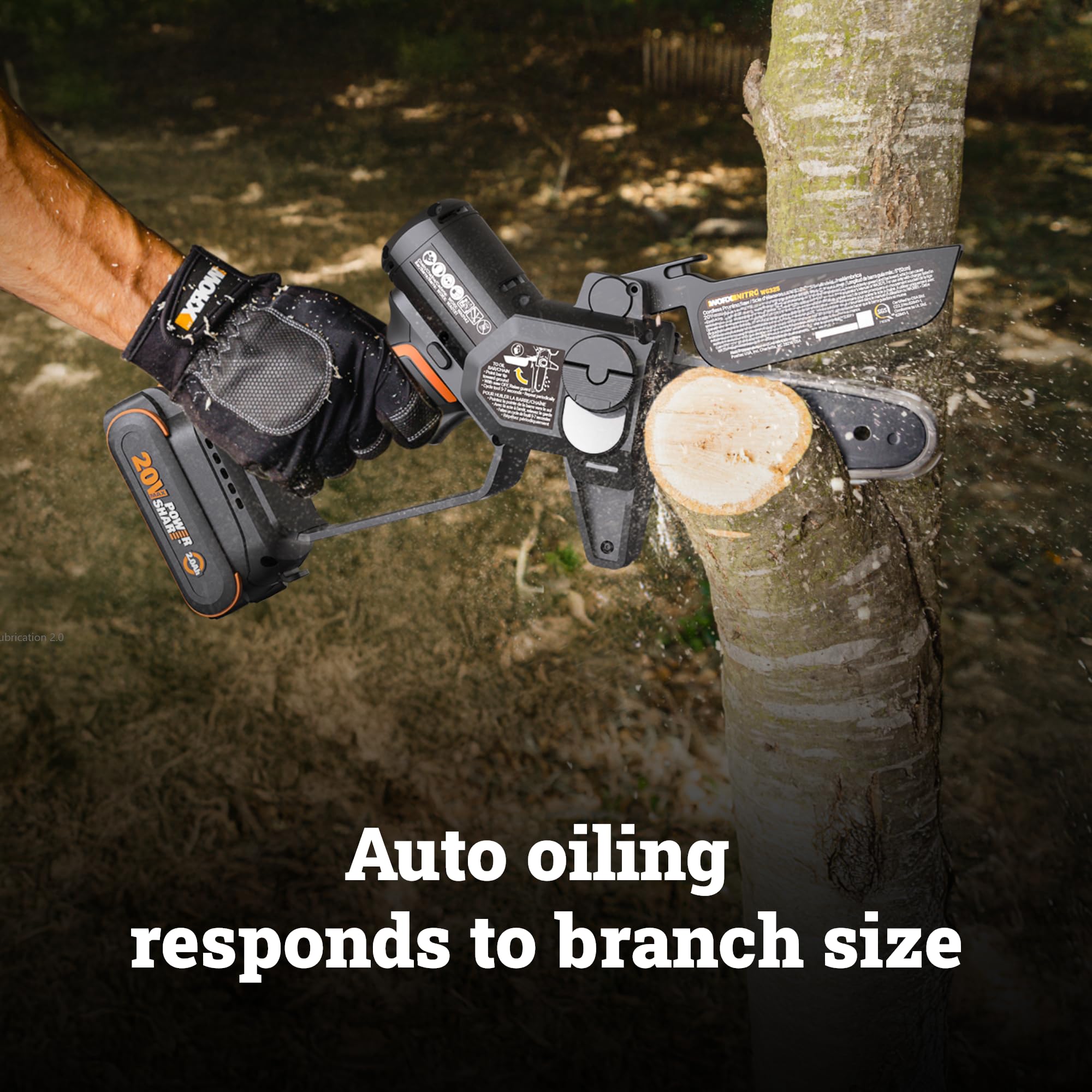 WORX pruning saw Power Share compatibility expands battery flexibility