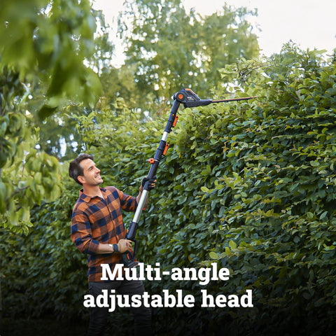 WORX hedge trimmer 180 degree rotating handle for comfort