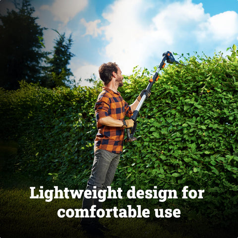 WORX hedge trimmer 10-position adjustable head for precise angles
