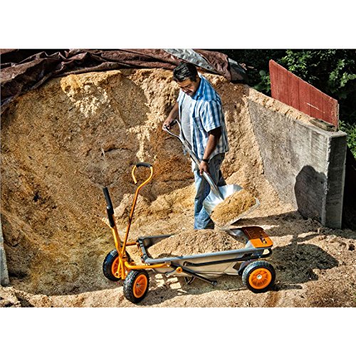 WORX Aerocart Wagon Kit in use during yard tasks