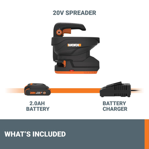 WORX battery and charger included image showing included power pack