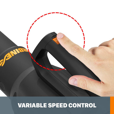 WORX blower delivers up to 75 mph airflow for quick cleanup