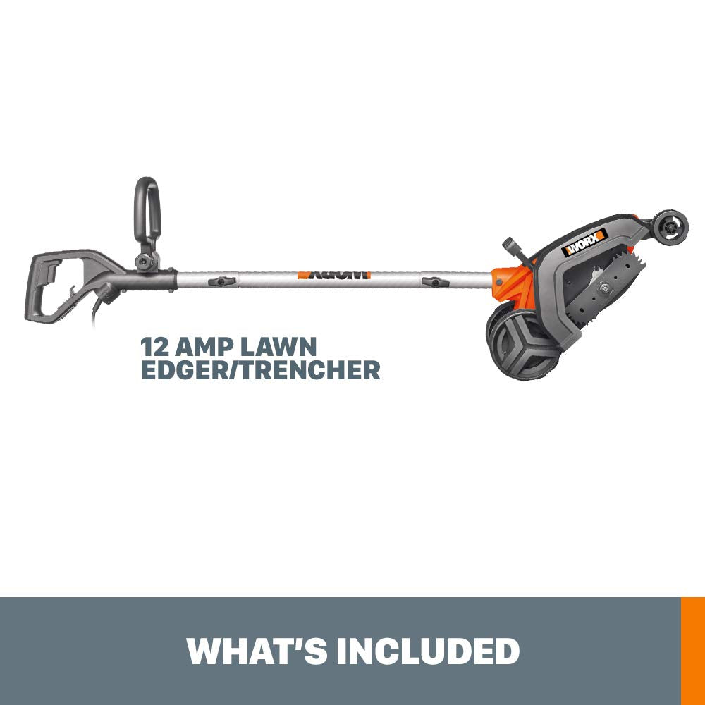 WORX corded design includes a built-in 1-foot cord for quick setup.