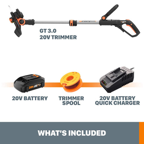 WORX extendable shaft and multi position handle for comfort.