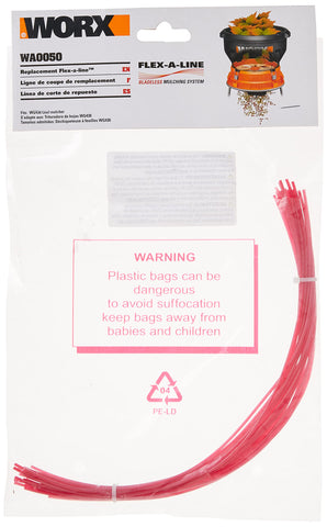 WORX Flex-A-Line 24-pack replacement line ready for quick WG430 installation.