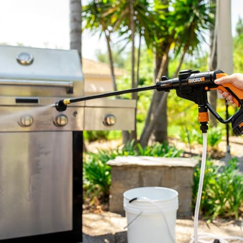 WORX Hydroshot 5-in-1 Lance with adjustable spray patterns for versatile cleaning.