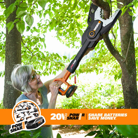 WORX Power Share battery included for multiple tools.