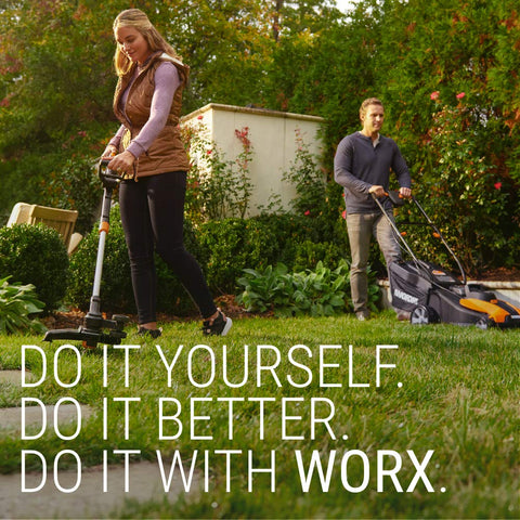 WORX LeafPro 8ft hose extends reach for comfortable cleanup.