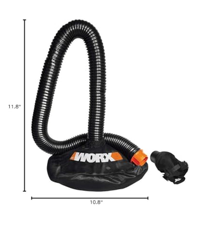 WORX LeafPro accepts a 32-96 gallon container for less emptying.