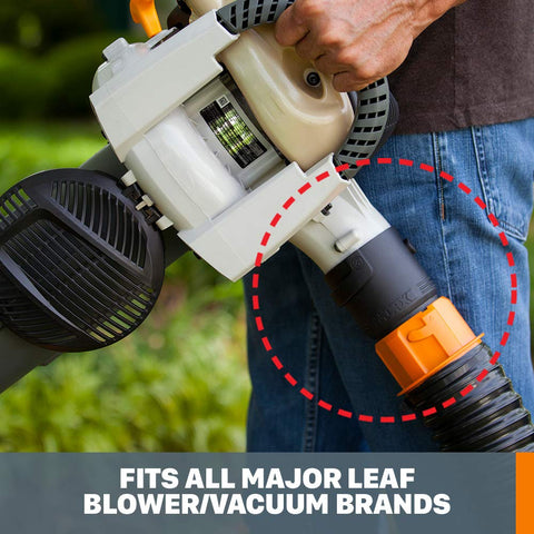 WORX LeafPro tear-resistant hood withstands outdoor use.