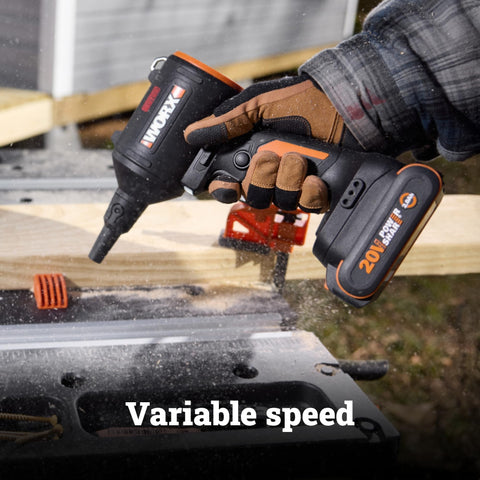 WORX lightweight handheld design fits tight spaces like garages and cars.
