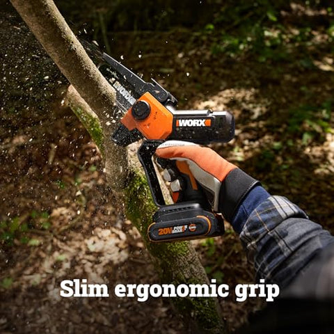 WORX Mini Chainsaw delivers up to 110 cuts per charge