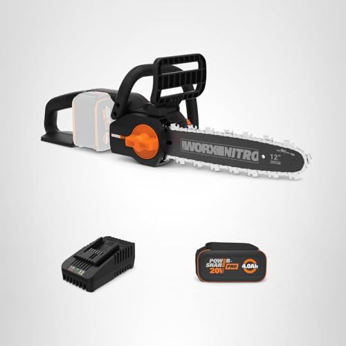 Worx Nitro 20V WG350 12-inch bar cutting hardwood scenarios
