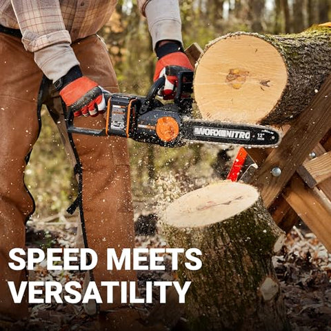 Worx Nitro 20V WG350 bucking spikes enable stable wood penetration