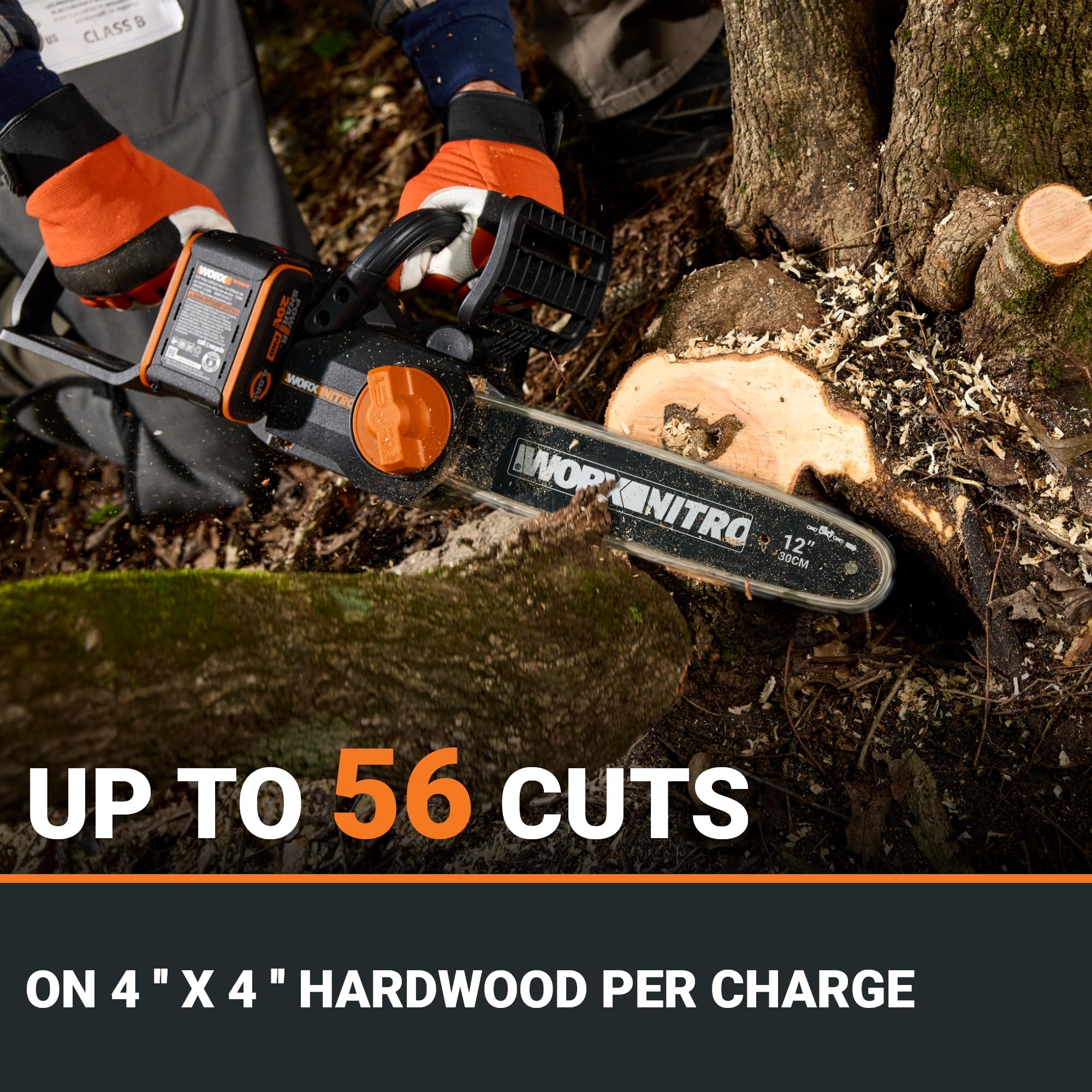Worx Nitro 20V WG350 tool-free tensioning knob for easy adjustments