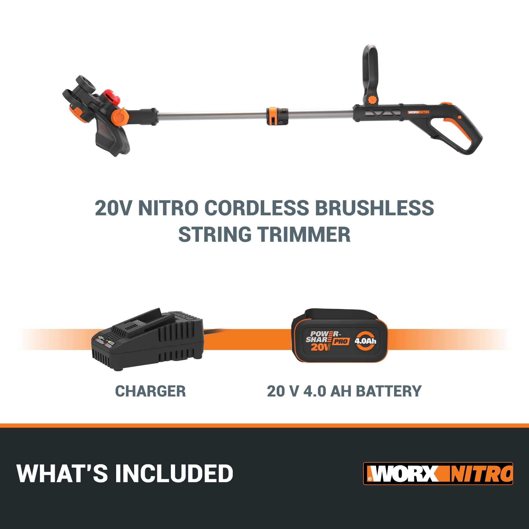 WORX Nitro 20V 3-in-1 tool switches trim, edge, mow