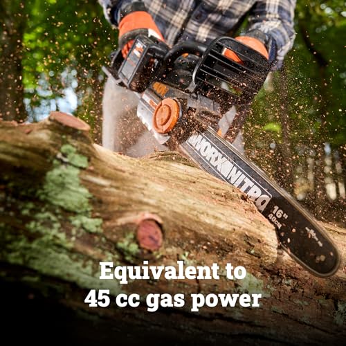 WORX Nitro 40V 16 inch battery and charger ready for use