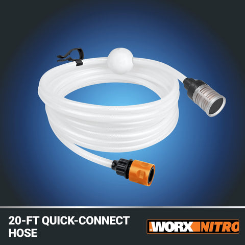 WORX Nitro Hydroshot ECO mode reduces runtime while maintaining cleaning effectiveness