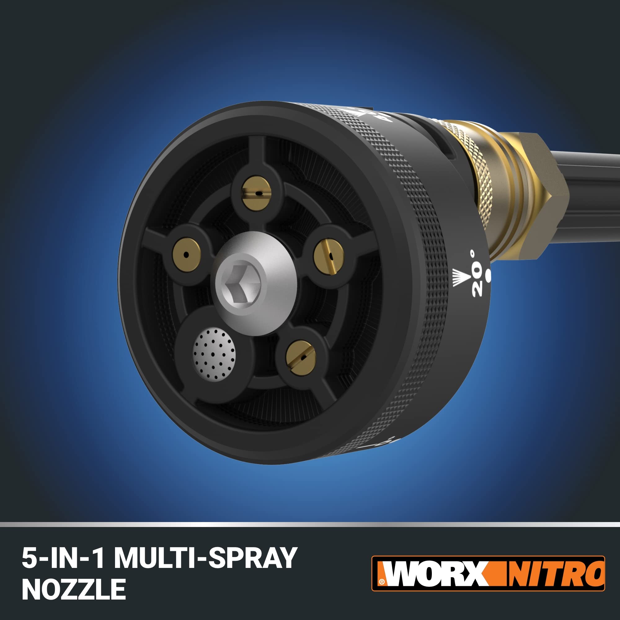 WORX Nitro Hydroshot extended lance reaches tight spaces up to 24.3 ft