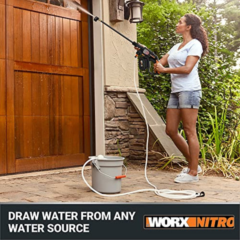 WORX Nitro Hydroshot quick-connect hose adapter enables fast setup