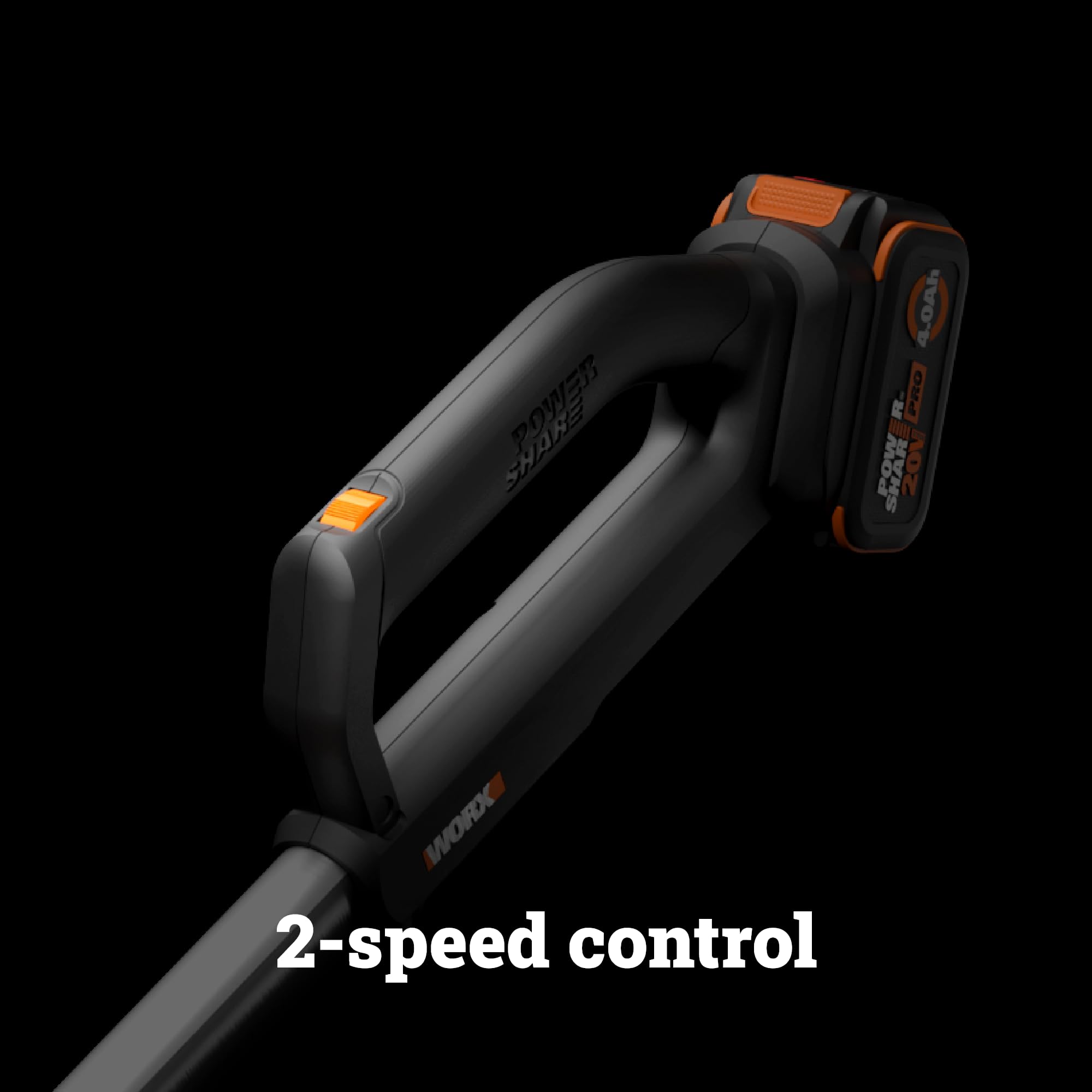 WORX Nitro lightweight 3.8 lb design enables one-handed operation