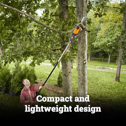 WORX pole saw converts to regular saw with the extension