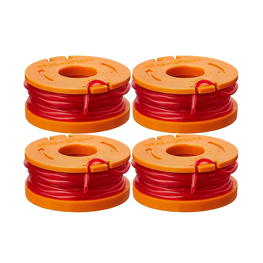 WORX pre-wound spool ensures fast, mess-free installation.