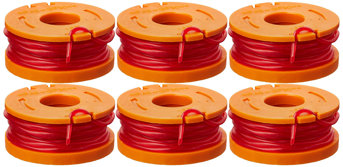 WORX WA0010 six-pack spool ready to install for fast, uninterrupted trimming.