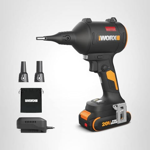 WORX storage bag and belt hook add organization during transport.