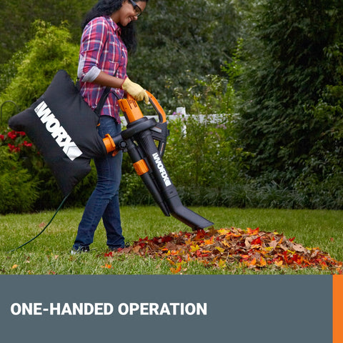 WORX Trivac narrow-space reach cleans under patio furniture.