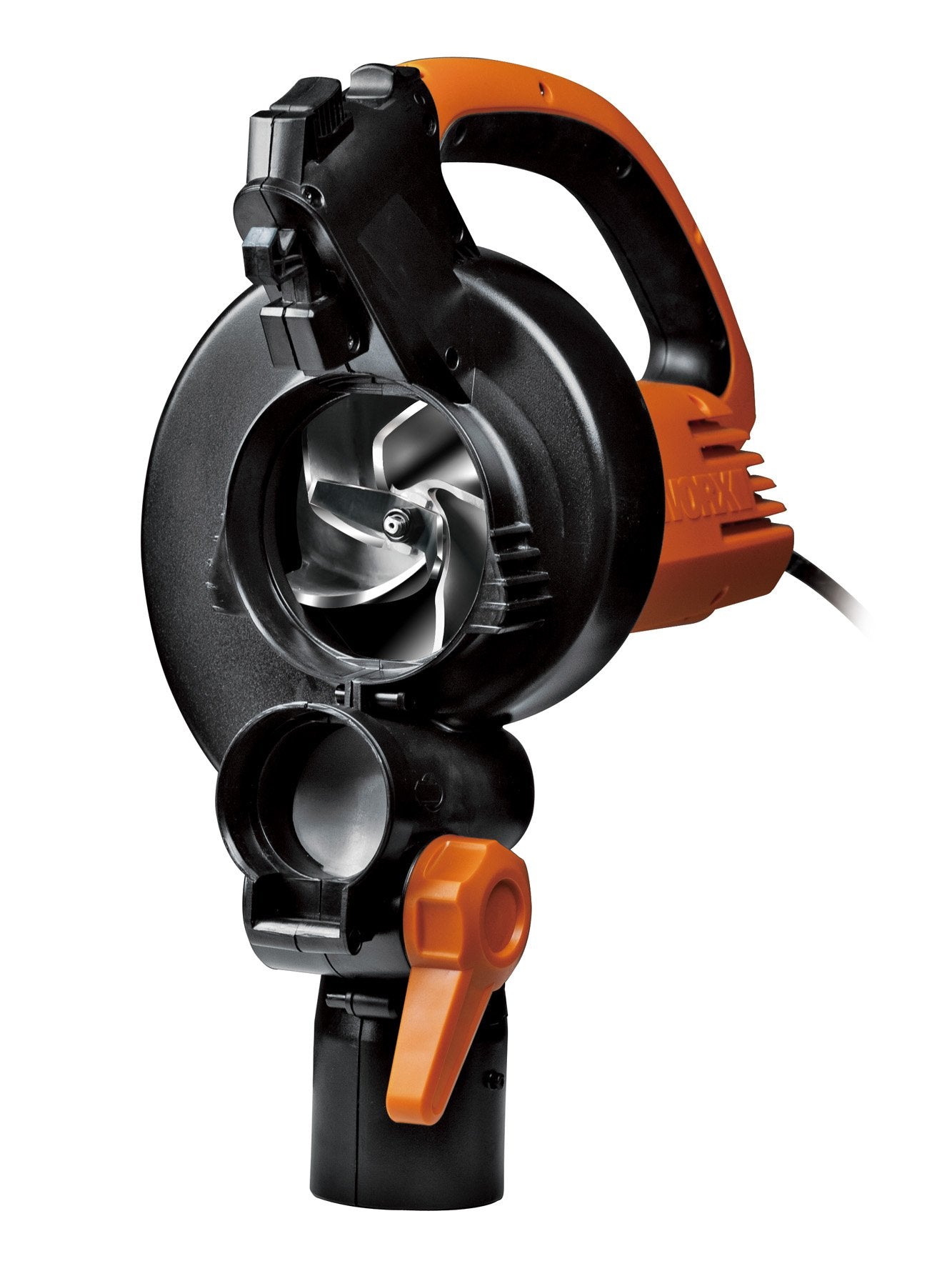 WORX Trivac tube design reaches under furniture for debris