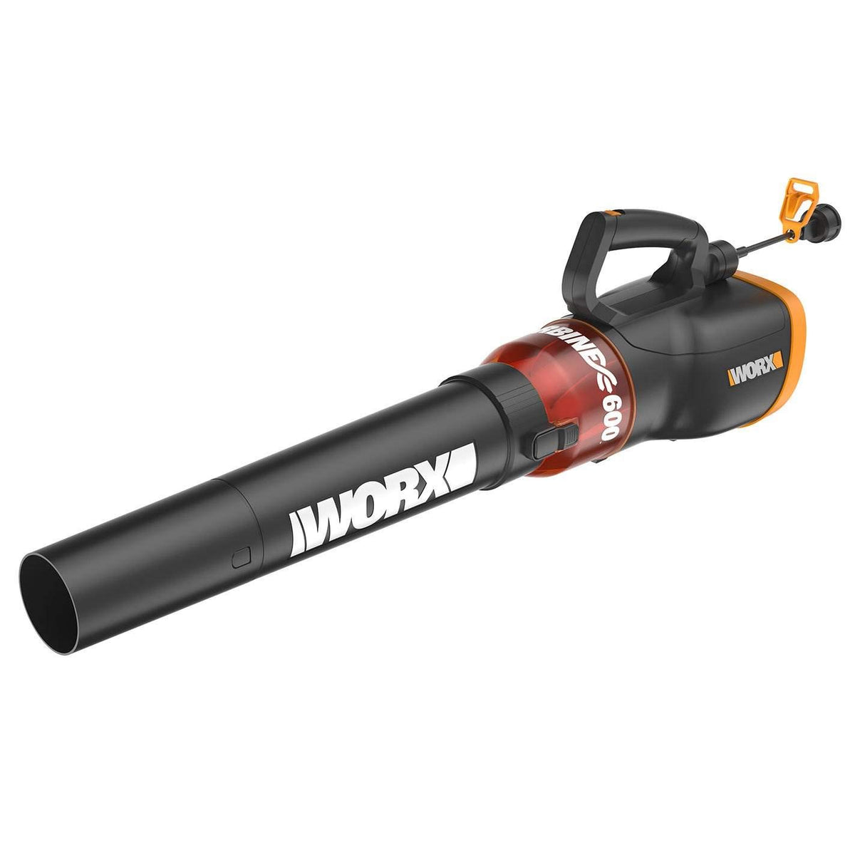 WORX Turbine 600 CFM front view shows powerful airflow for yard cleanup