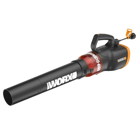 WORX Turbine 600 CFM front view shows powerful airflow for yard cleanup