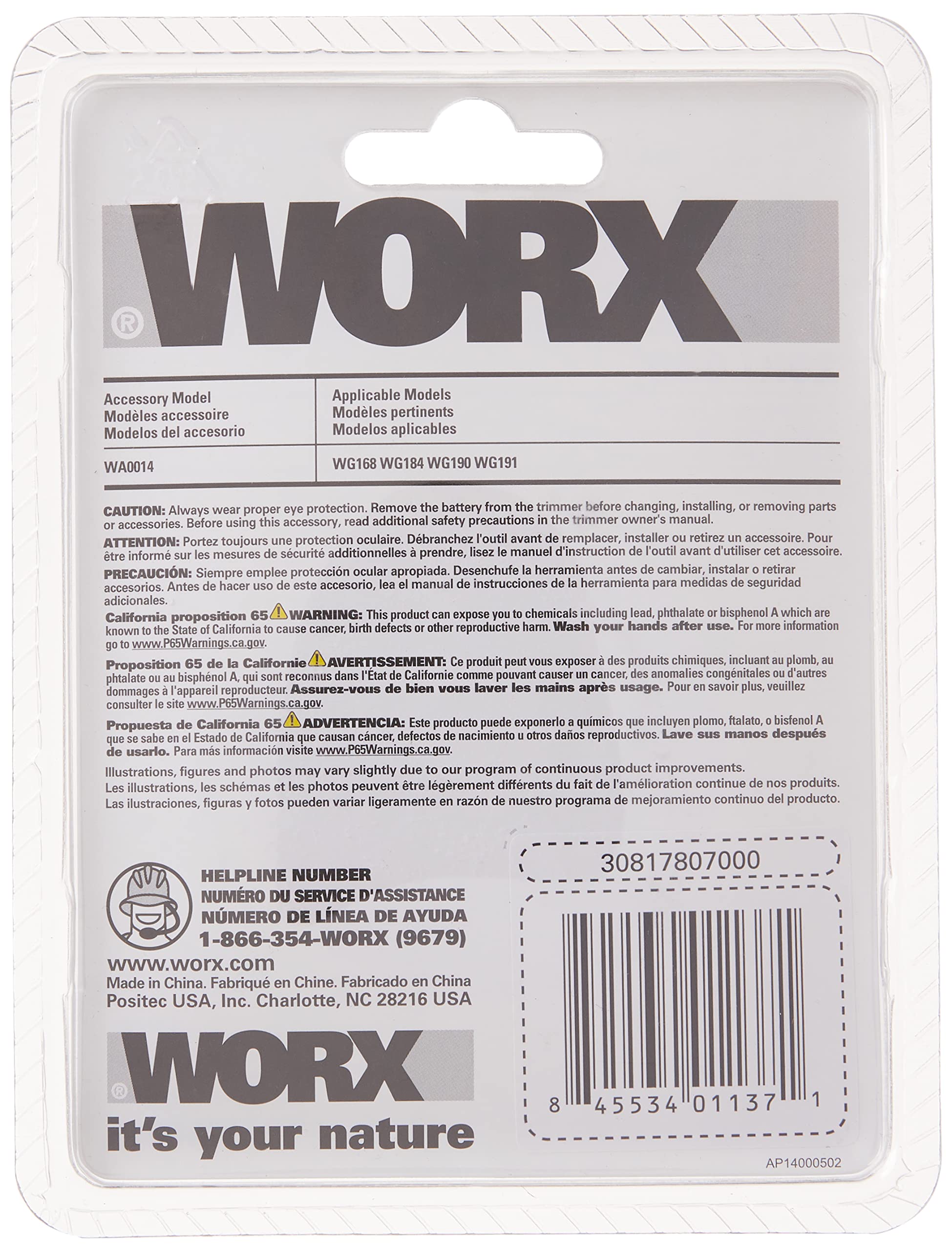 WORX WA0014 easy-install replacement spool supports hassle-free edging
