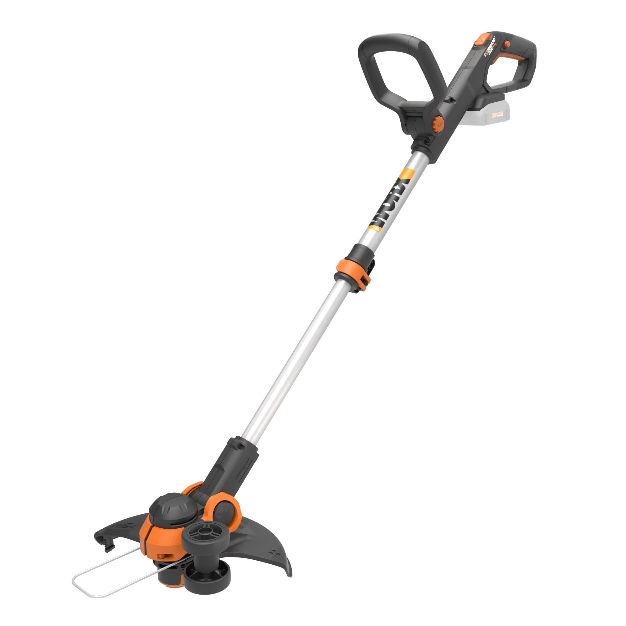WORX WG163.9 cordless trimmer in compact design for easy trimming.