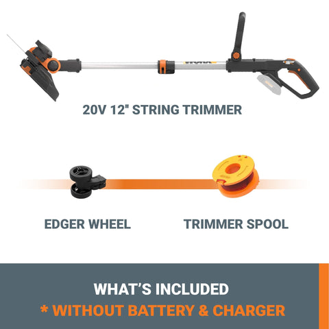 WORX WG163.9 front auxiliary handle with multiple lock positions for comfort.
