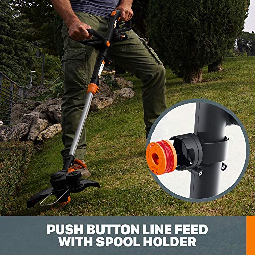 WORX WG170 automatic line feed speeds up trimming without stopping