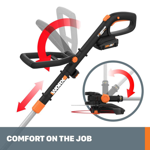 WORX WG170.9 automatic line feed for continuous trimming