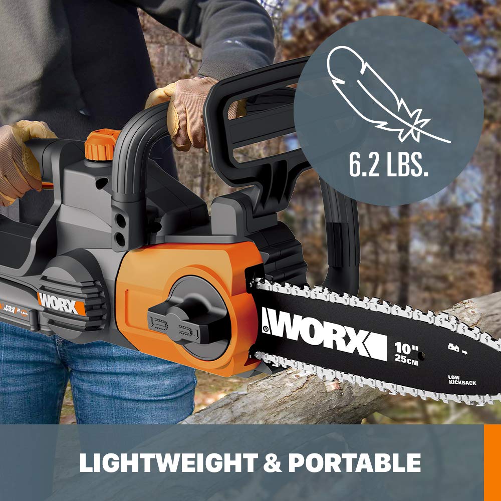 WORX WG322 cordless and gas-free setup for cleaner operation.